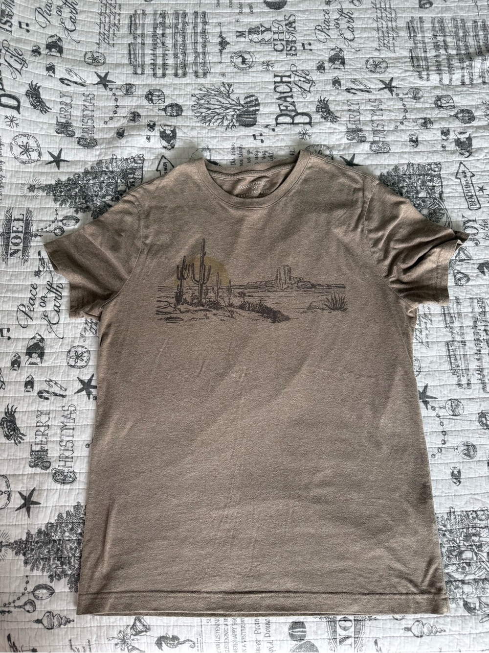 NWOT Banana Republic Men’s Brown Desert Graphic Short Sleeve Tee - M